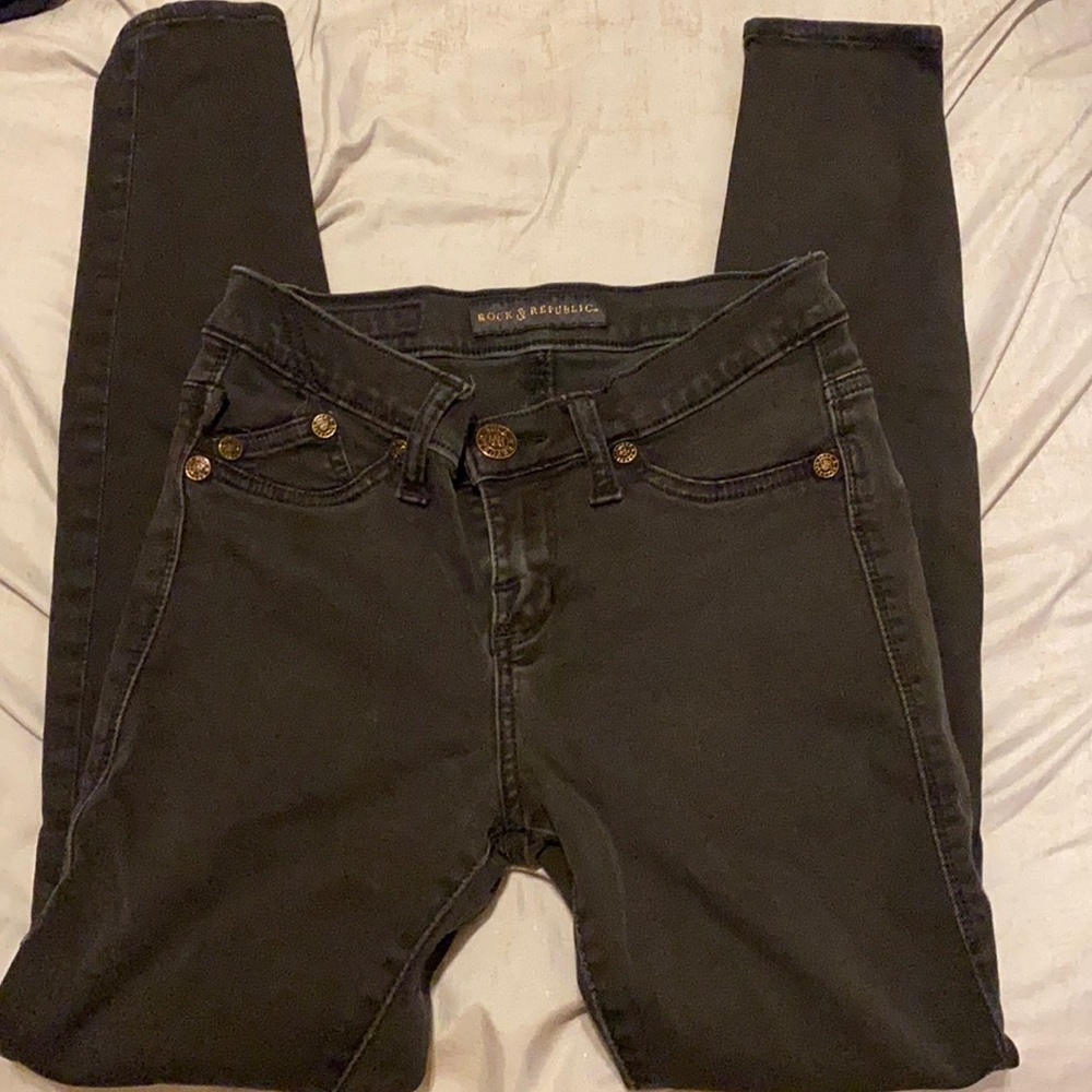 Rock & republic black skinny jeans